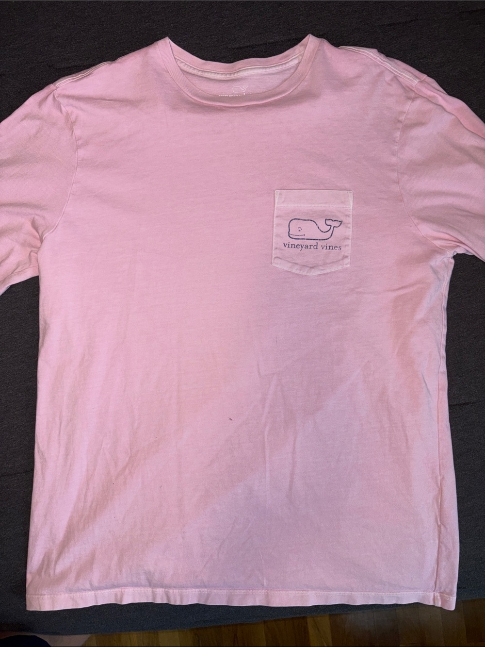 Vineyard Vines Light Pink Pocket Tee with Whale Logo